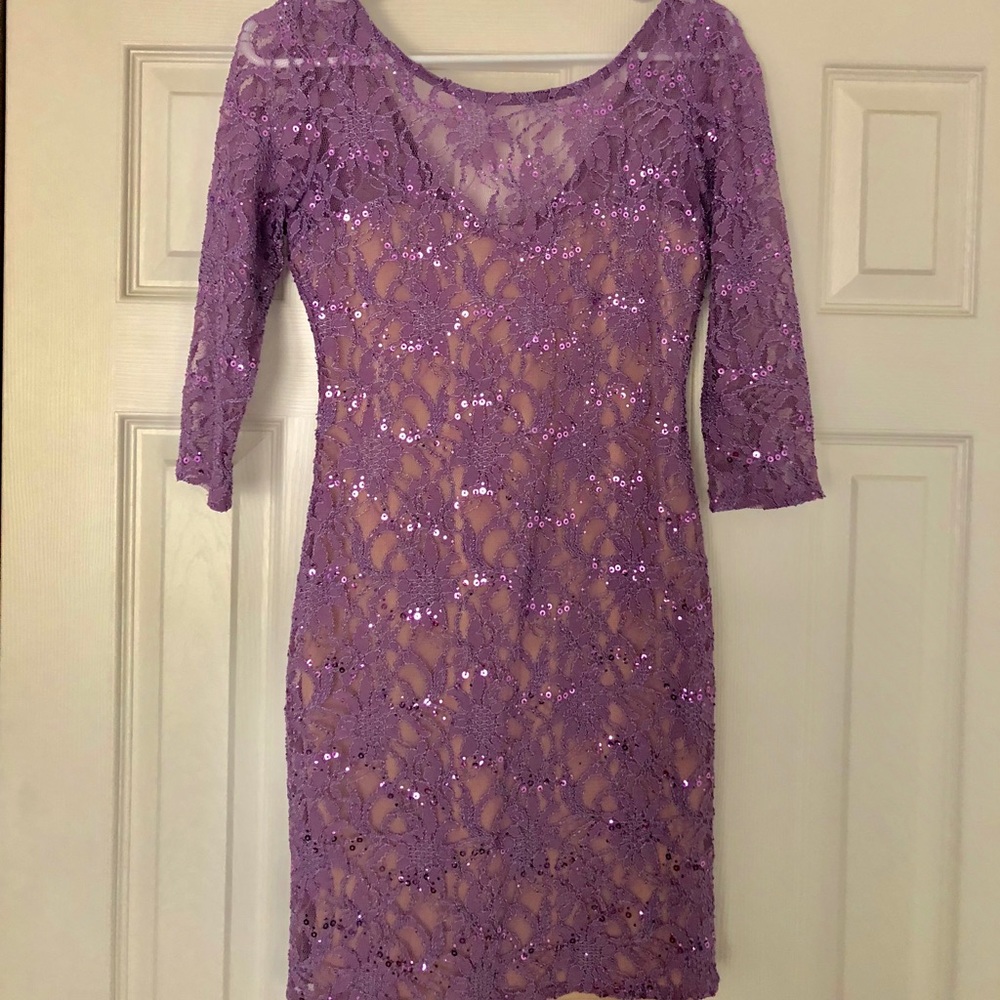 Lavender sequin dress